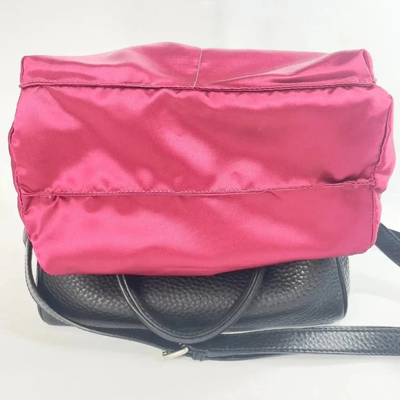 COLE HAAN Satchel Crossbody Bag Color Black Silver Tone Hardware Removable strap - Picture 11 of 16